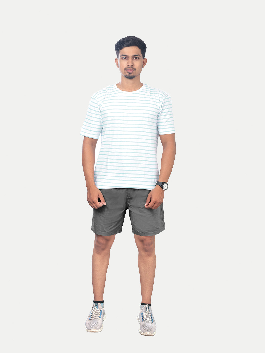 Radprix Men Solid Black Semi Casual Cotton Shorts