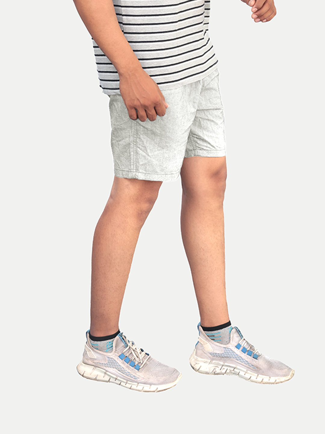 Radprix Men Solid White Casual Cotton Shorts