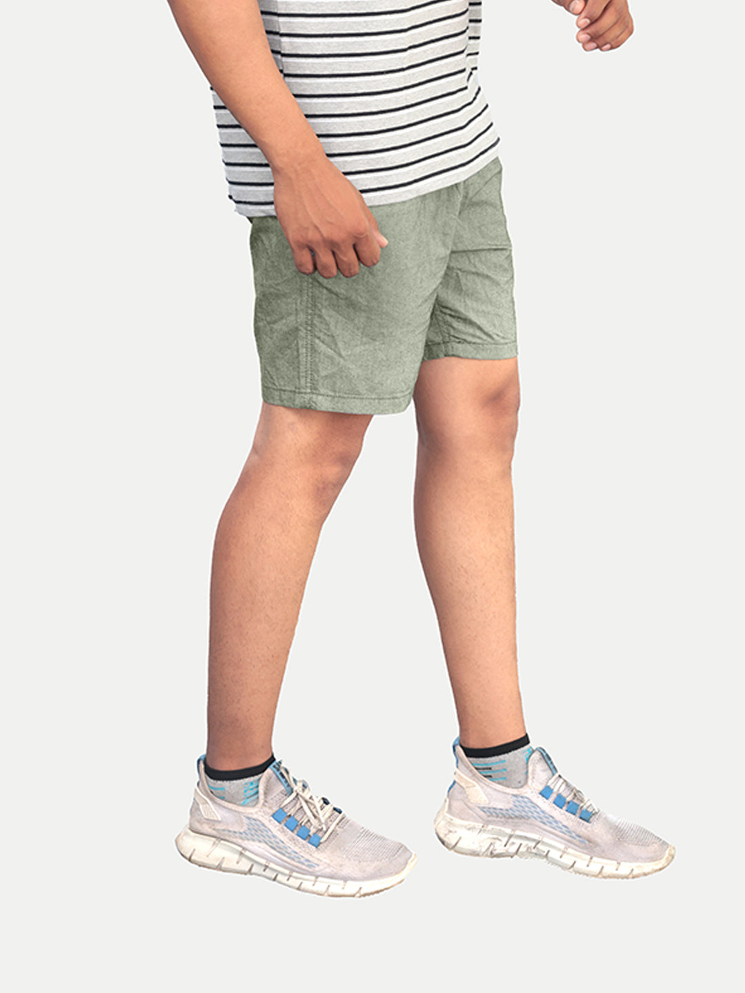 Radprix Men Solid Green Casual Cotton Shorts