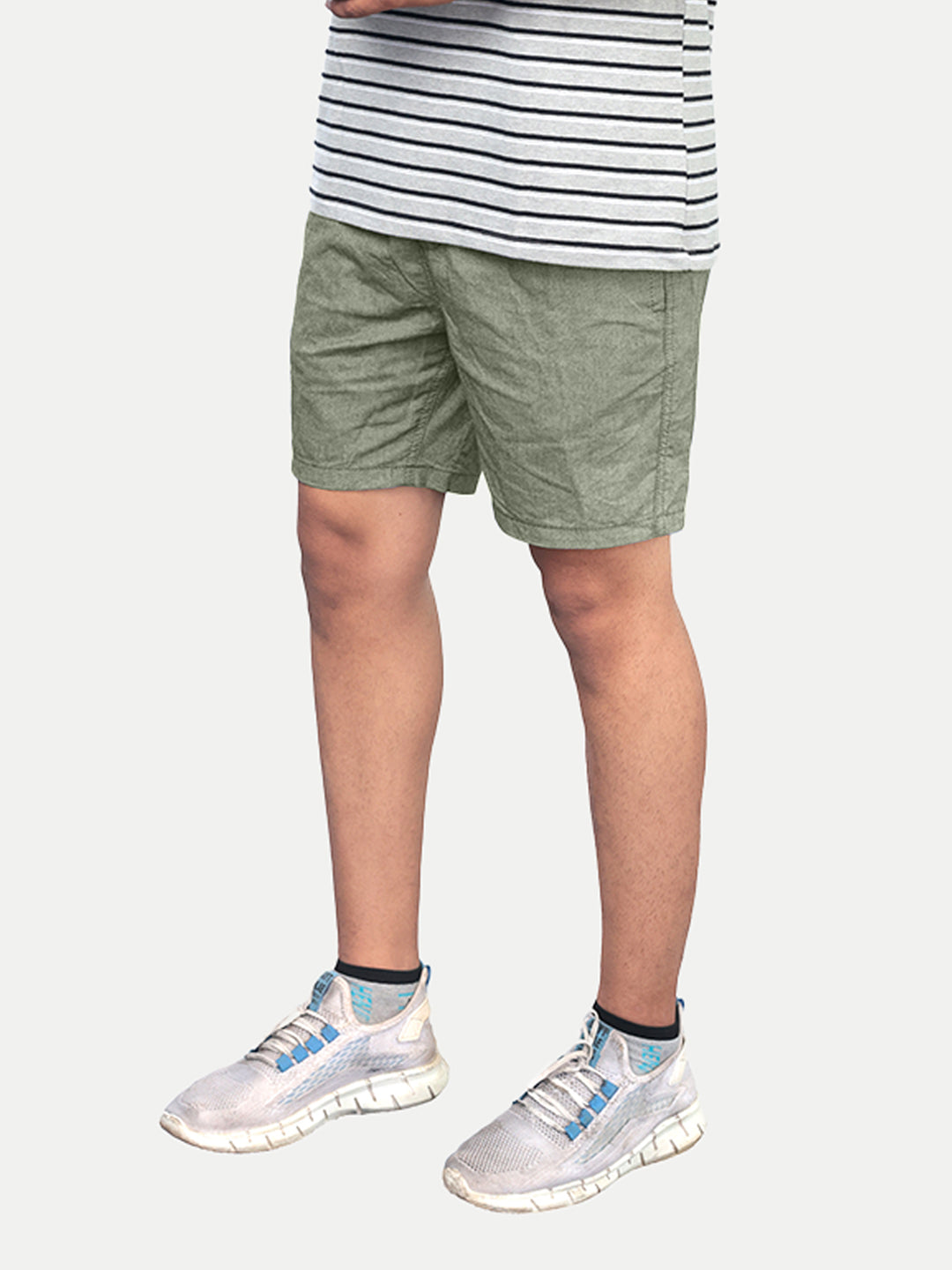 Radprix Men Solid Green Casual Cotton Shorts