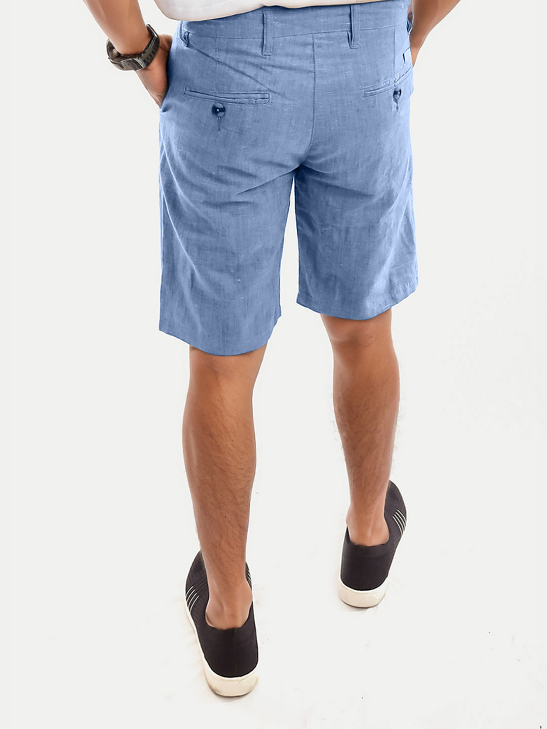 Radprix Men Light Blue Remi Cotton Shorts