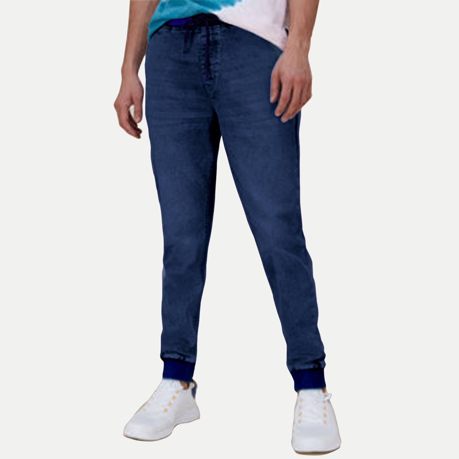 Radprix Mens Dark Blue Denim Joggers