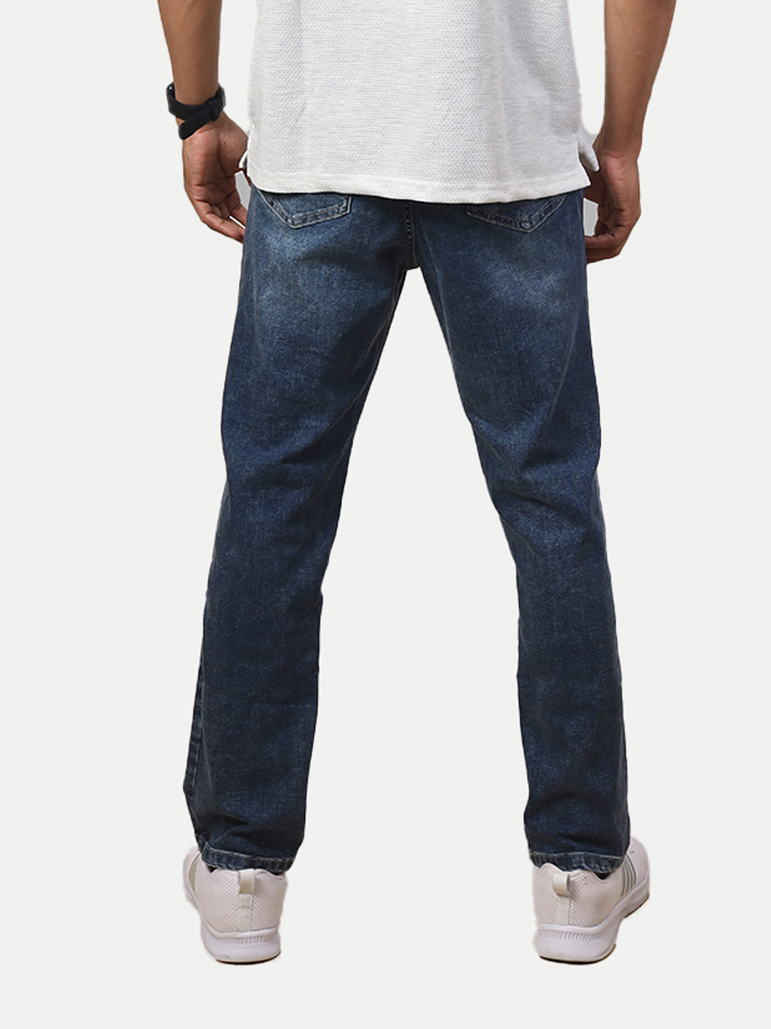 Radprix Men Ink Blue Tapered Fit Light Fade Jeans