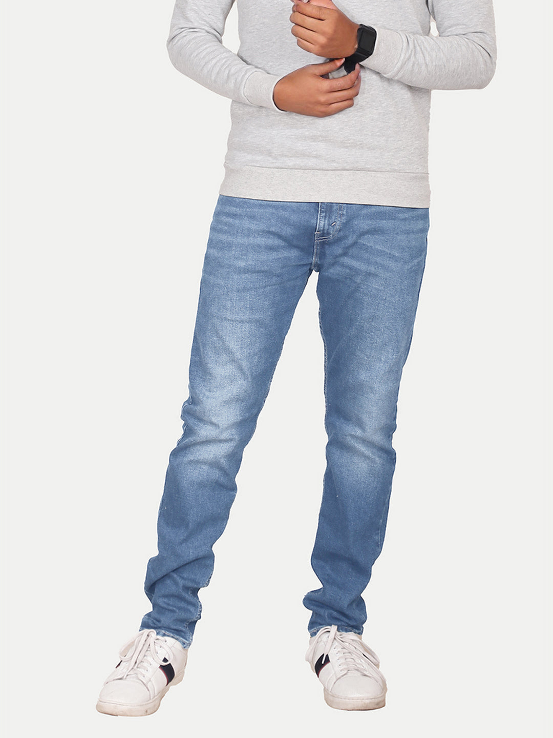 Radprix Men Casual Light Blue Light Washed Denim Jeans