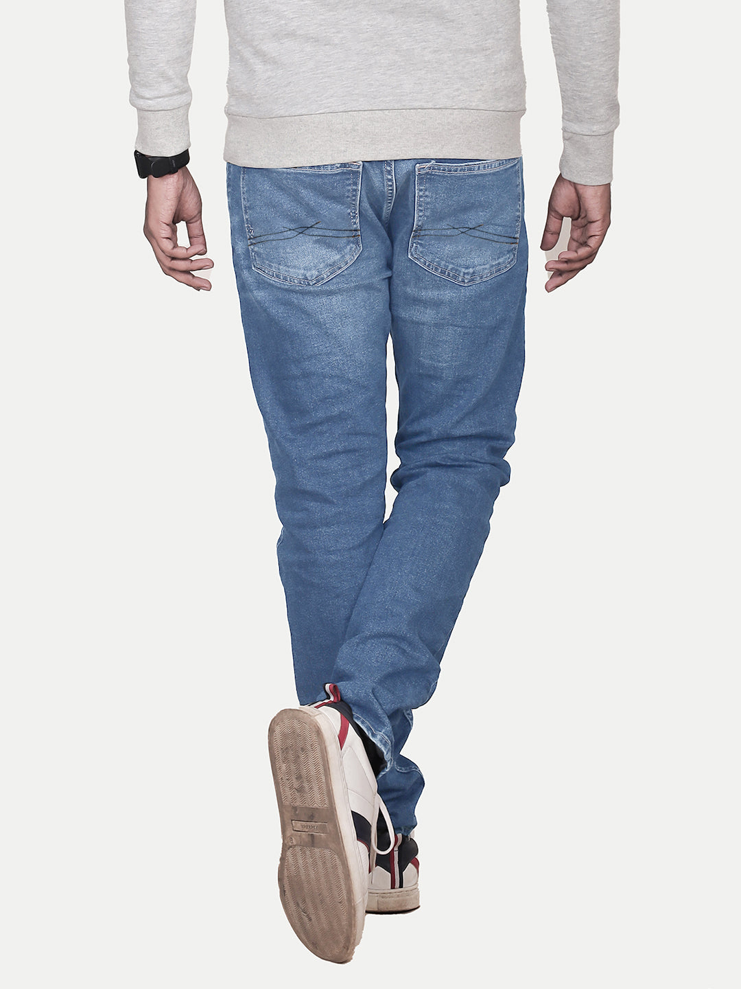 Radprix Men Casual Light Blue Light Washed Denim Jeans