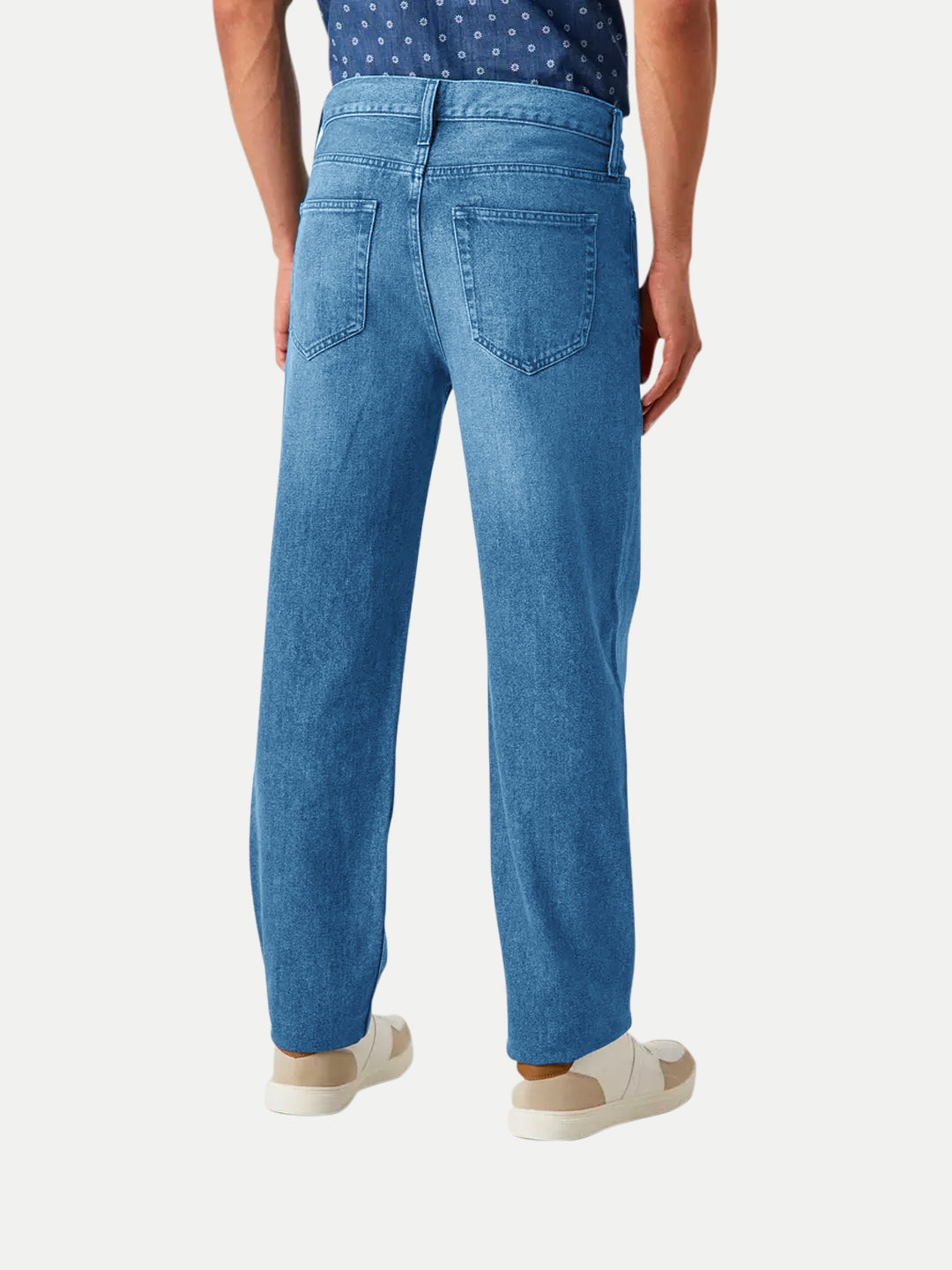 Radprix Mens Relaxed Fit Light Blue Denim Pants