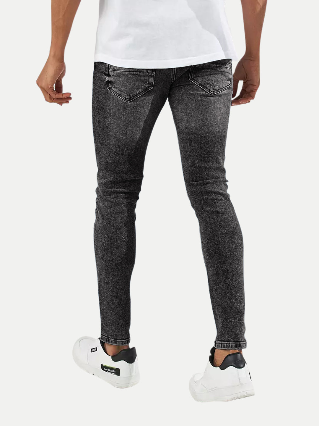 Radprix Mens Skinny Fit Charcoal Denim Pants