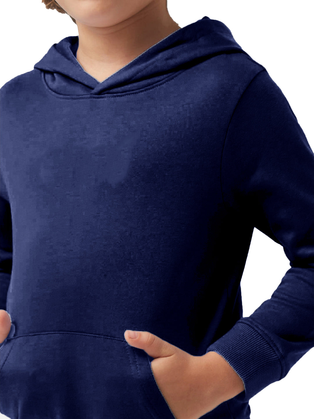 Radprix Teen Boys Solid Navy Hooded Sweatshirt