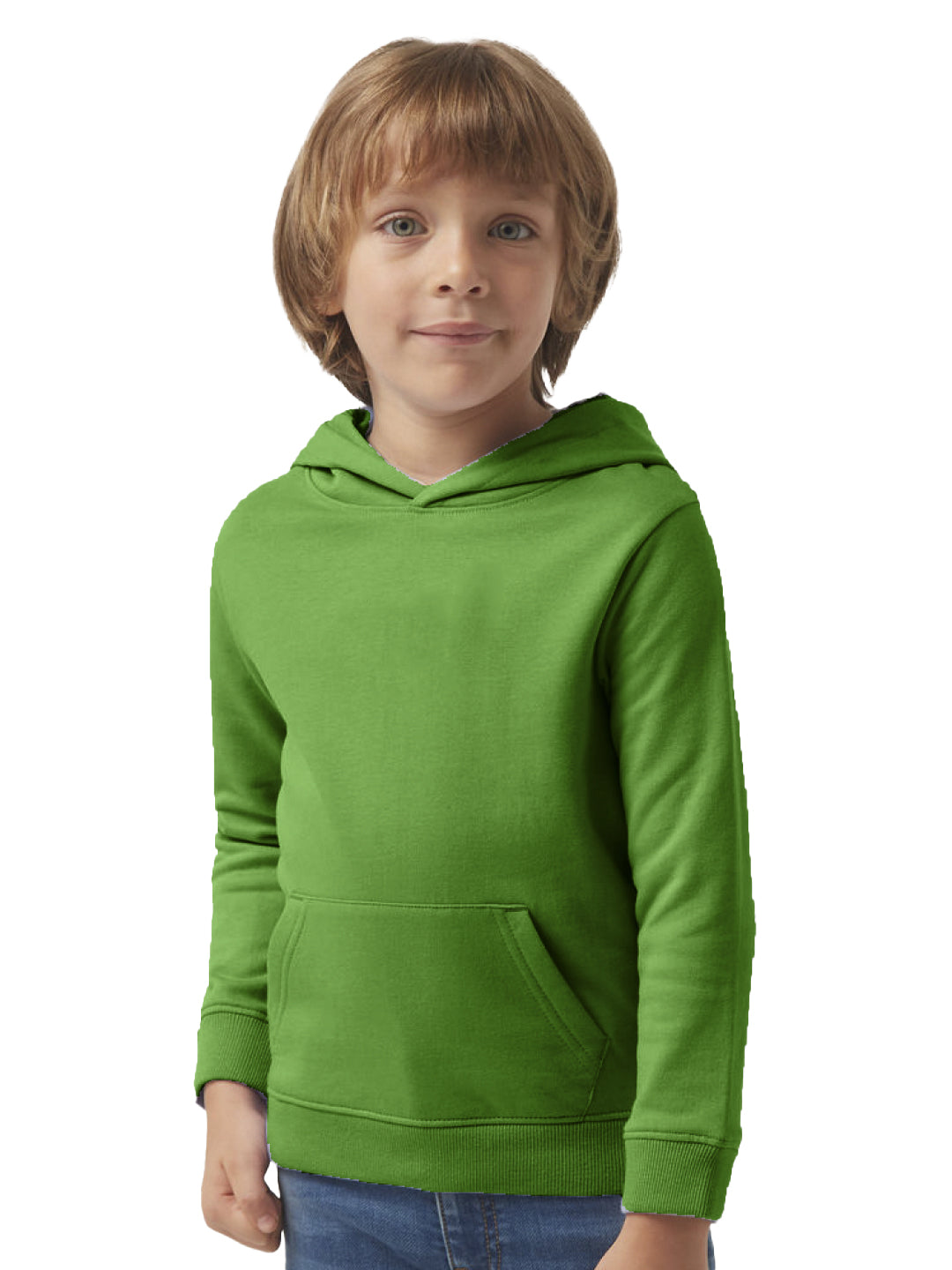 Radprix Teen Boys Solid Green Hooded Sweatshirt