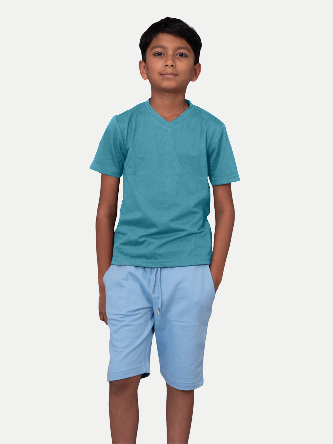 Radprix Teen Boys Aqua V neck T-shirt