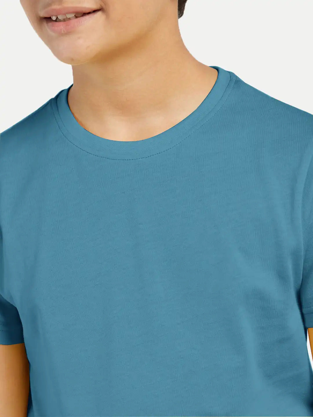 Radprix Teen Boys Aqua Crew neck T-shirt