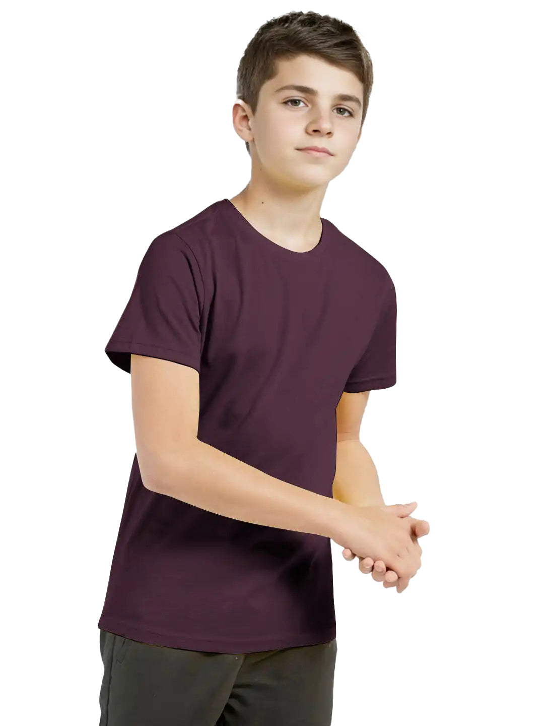 Radprix Teen Boys Wine Crew neck T-shirt