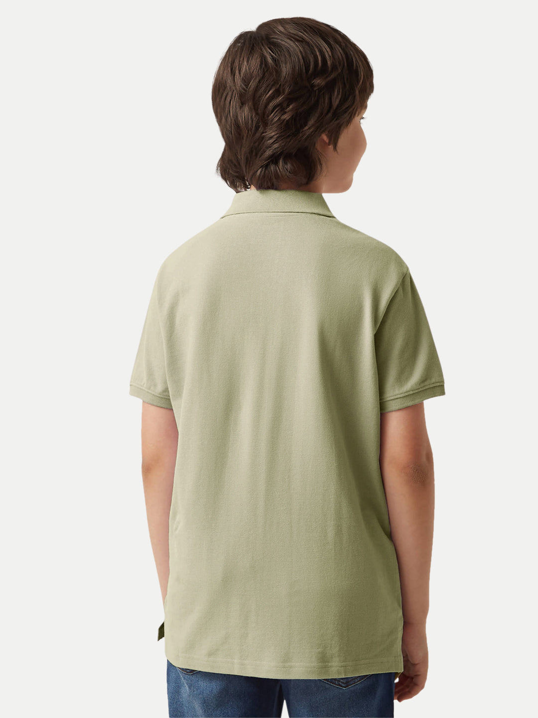 Radprix Teen boys Green Plain Polo T-shirt