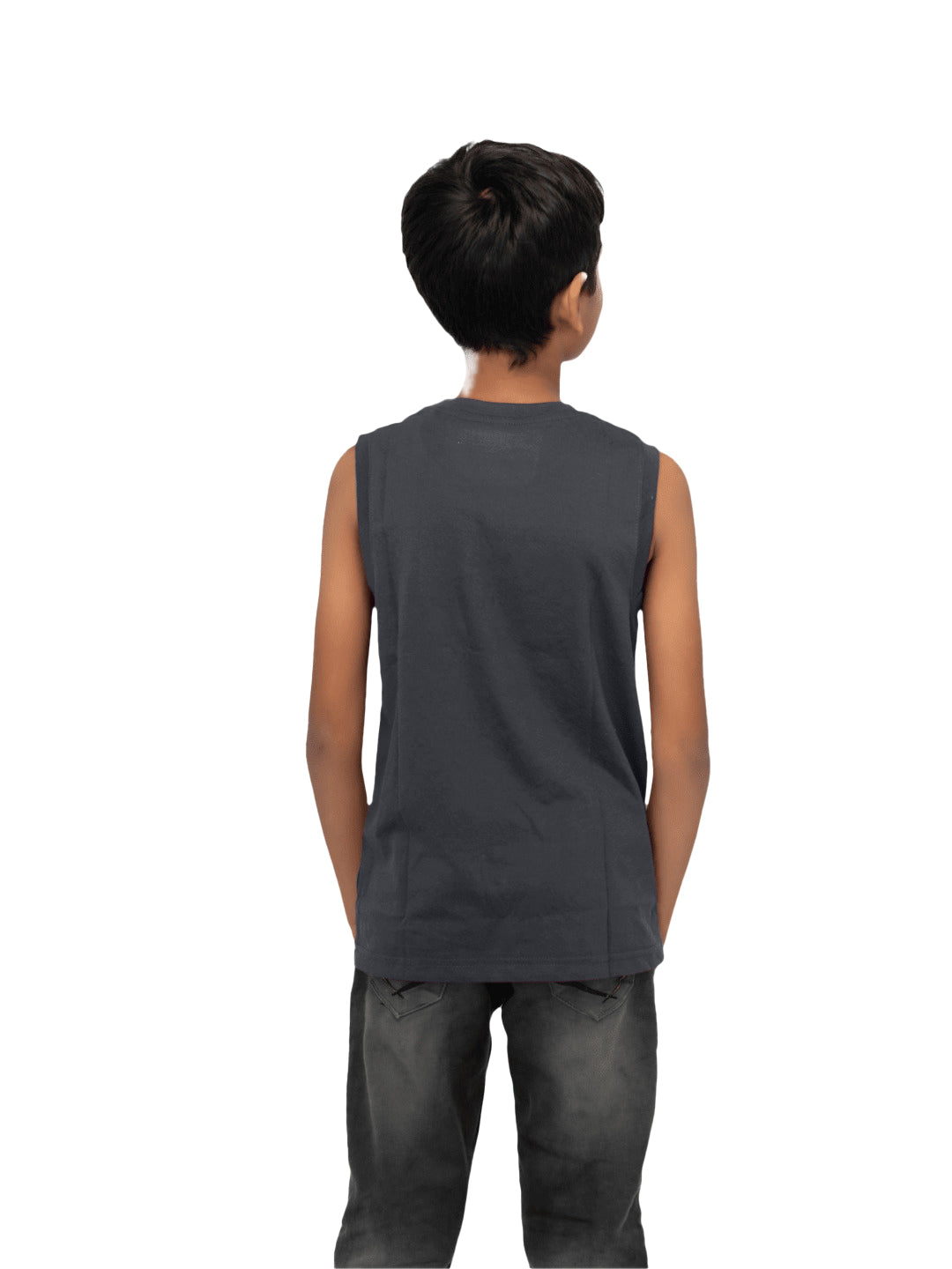 Radprix Teen Boys Dark Grey Tank Top