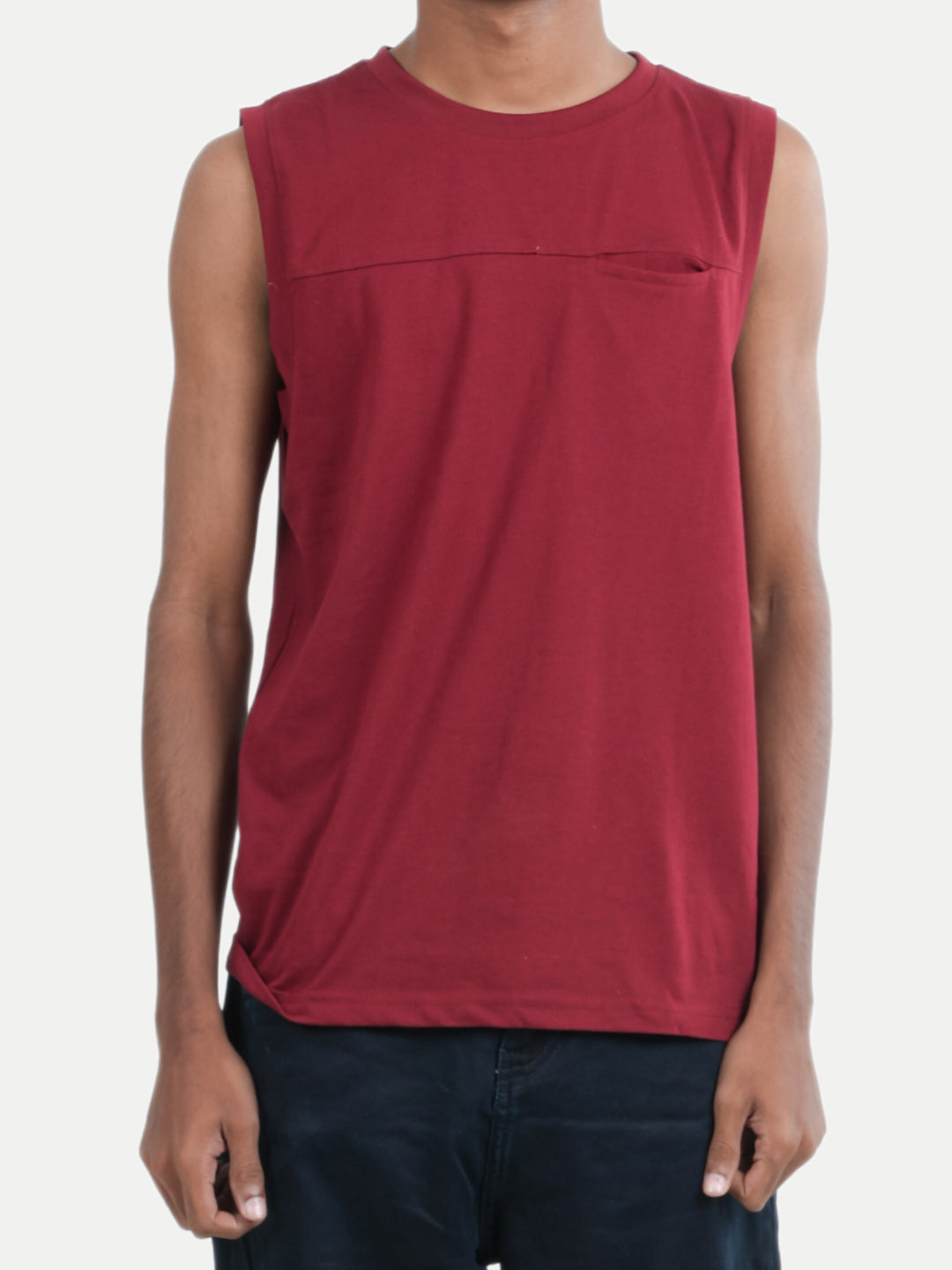 Radprix Teen Boys Maroon Tank Top