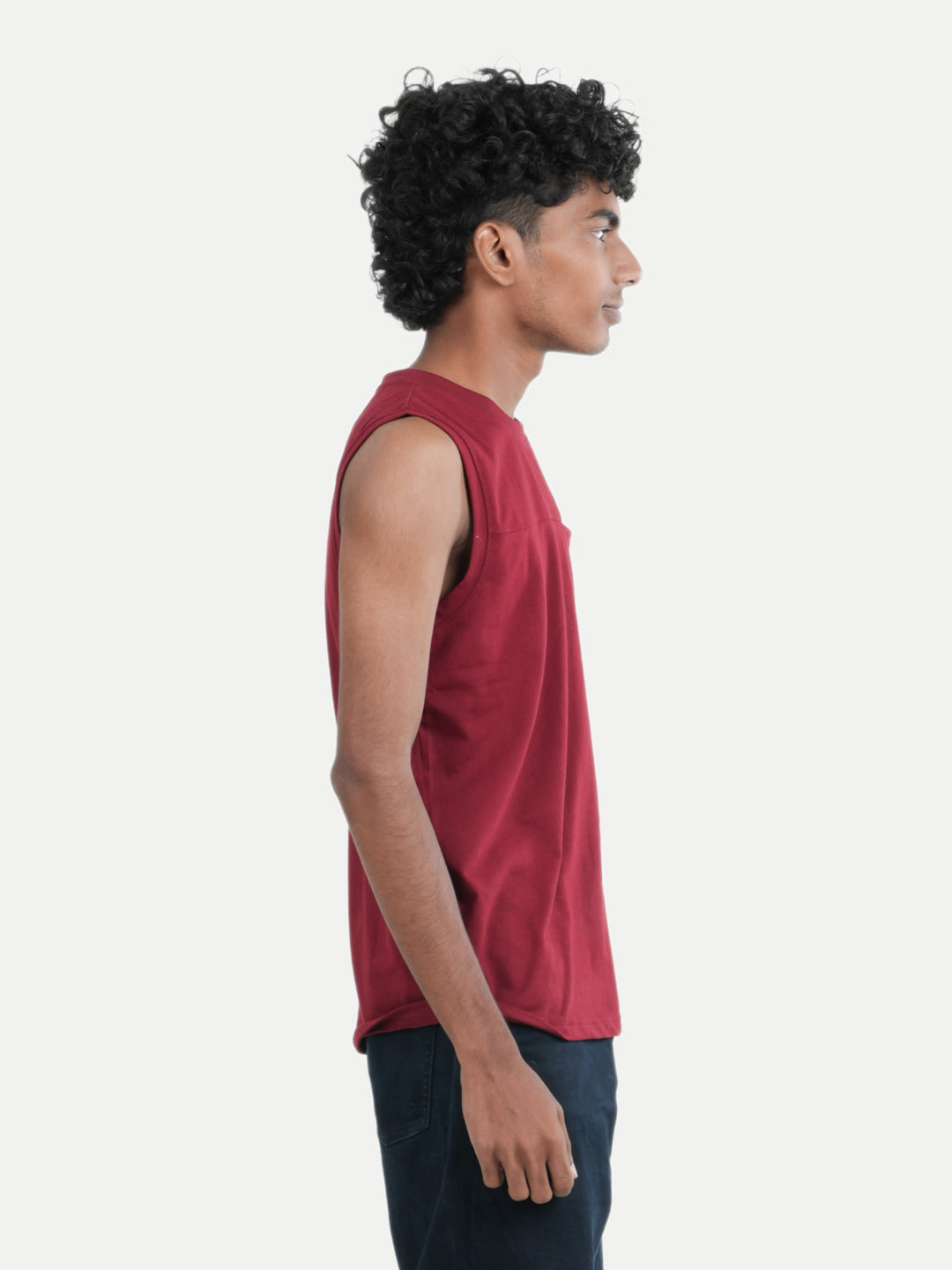 Radprix Teen Boys Maroon Tank Top