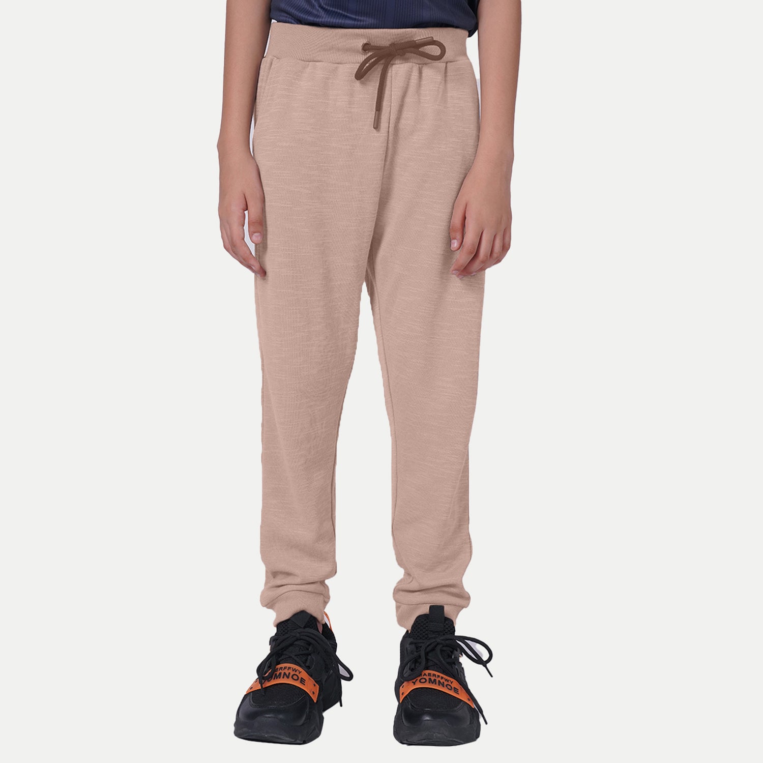 Radprix Teen Boys Comfy Beige Cotton Joggers