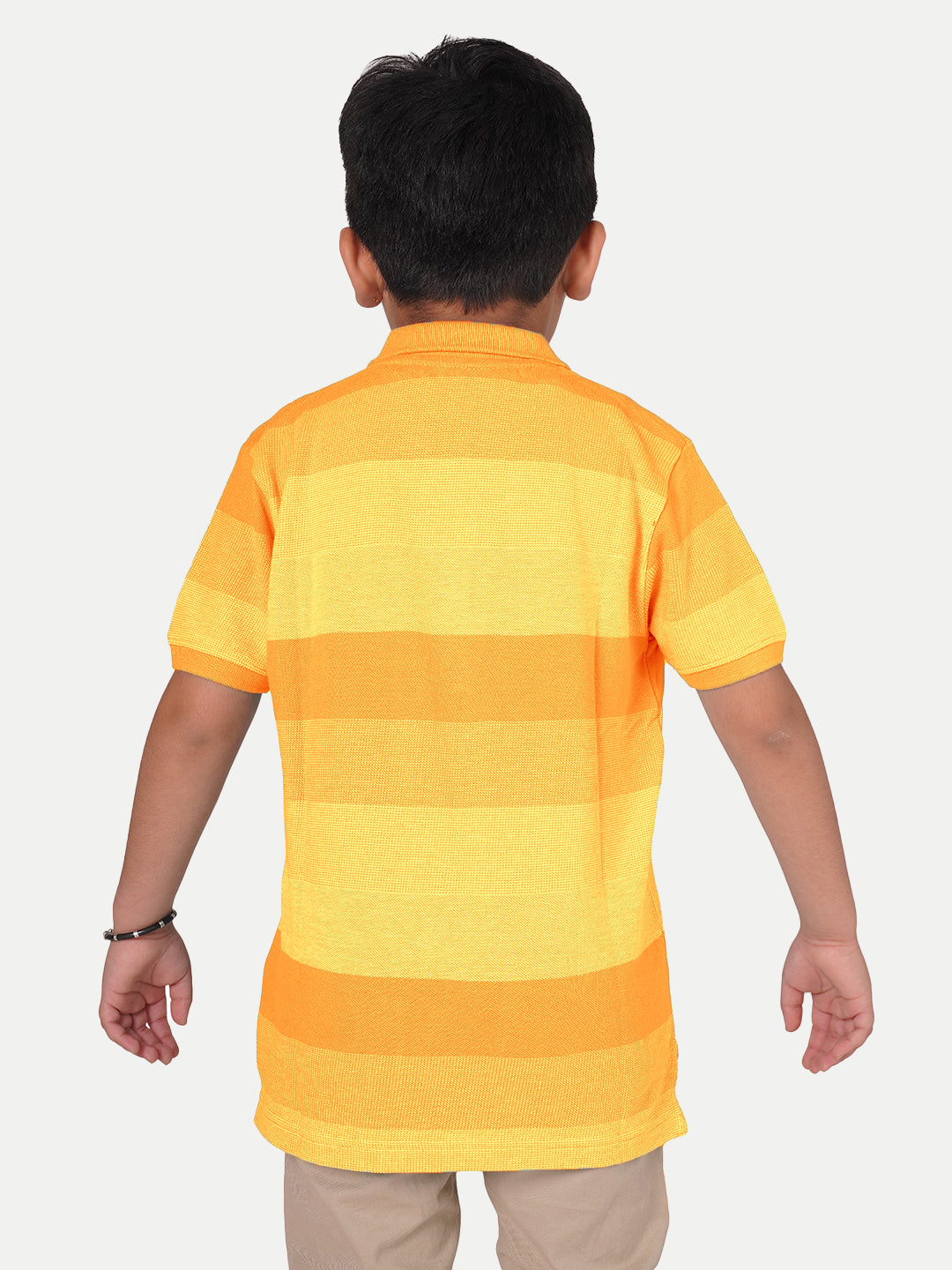 Radprix Teen boys Yellow Colour-Blocked Polo T-Shirt