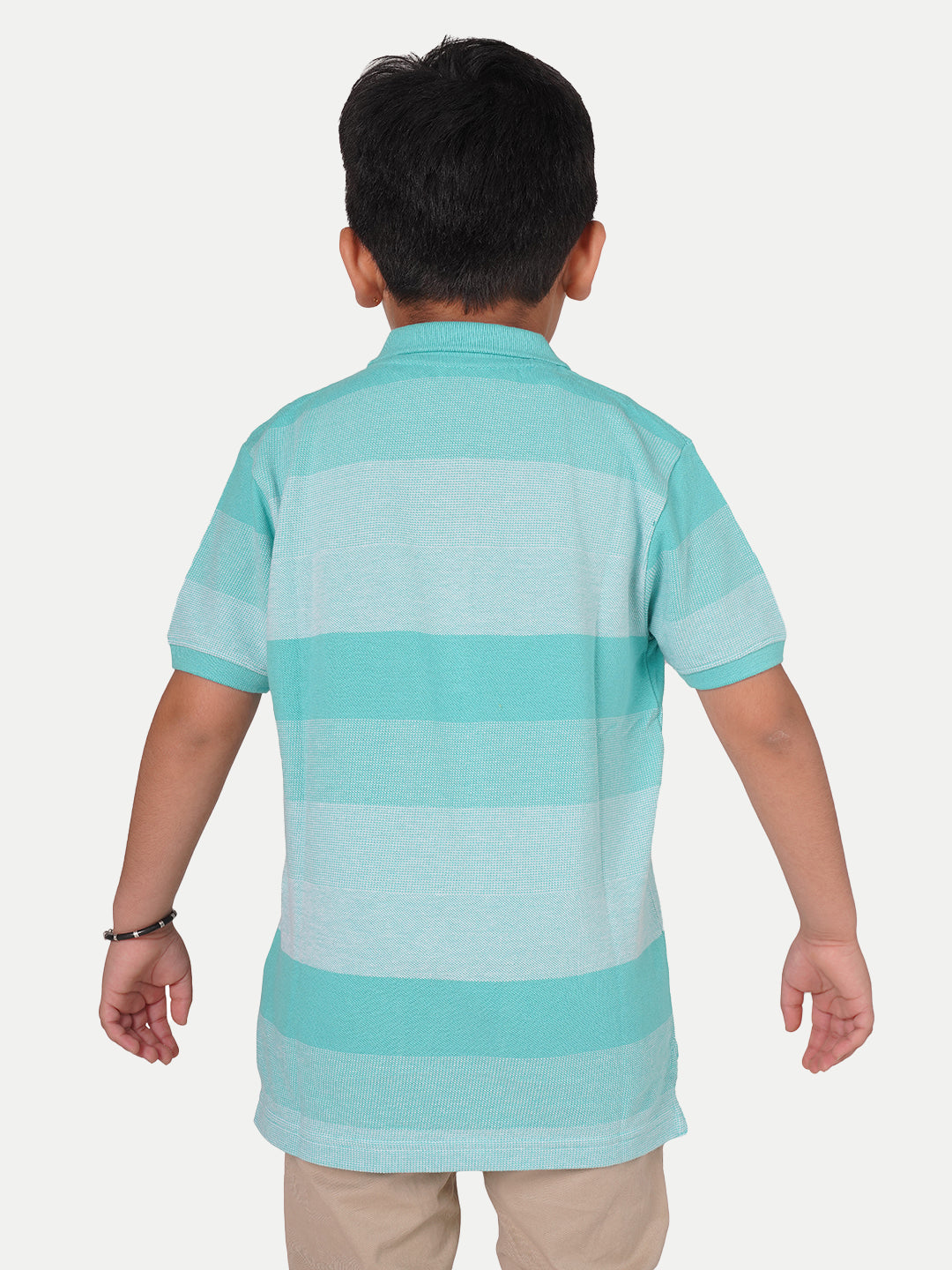 Radprix Teen boys Light Blue Colour-Blocked Polo T-Shirt