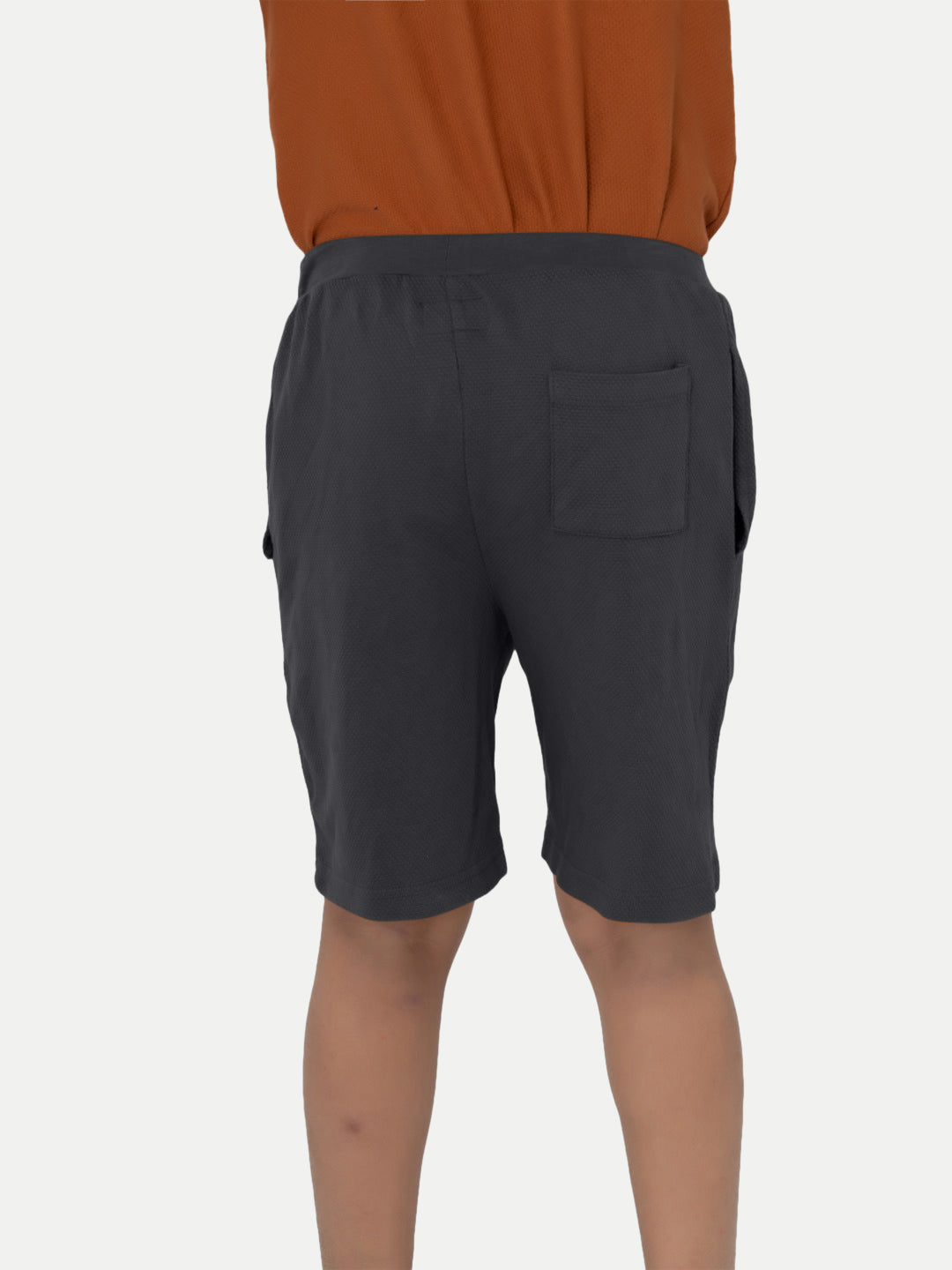 Radprix Boys Solid Black Cotton Shorts