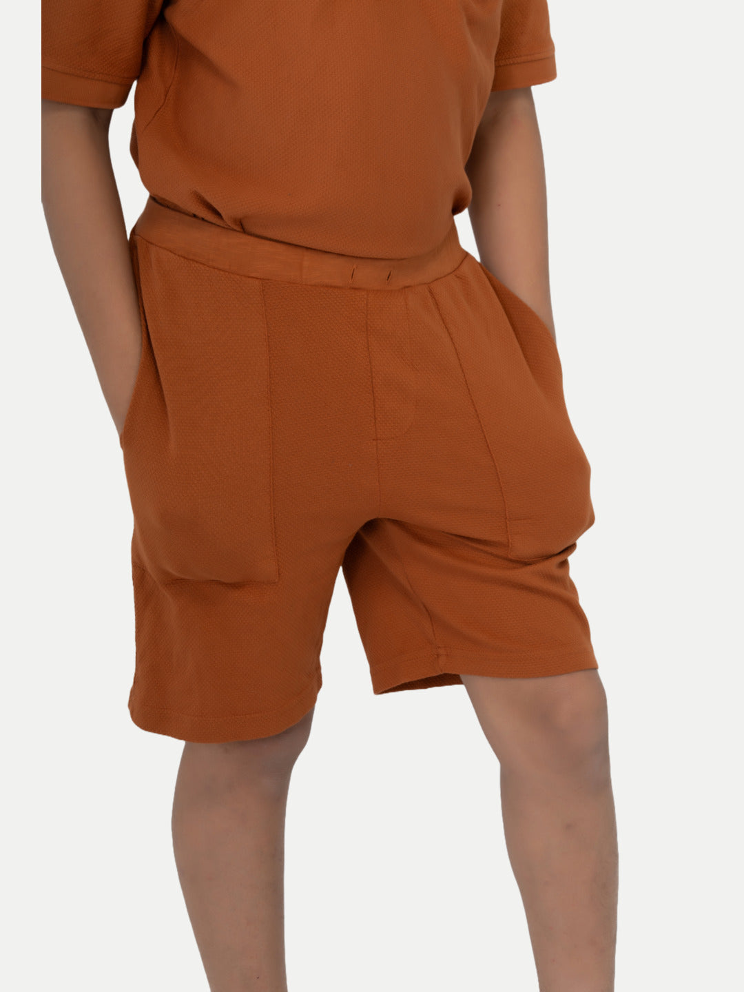 Radprix Boys Solid Rust Cotton Shorts