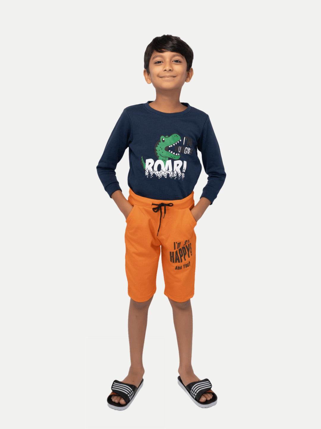 Radprix Boys Orange Printed Shorts