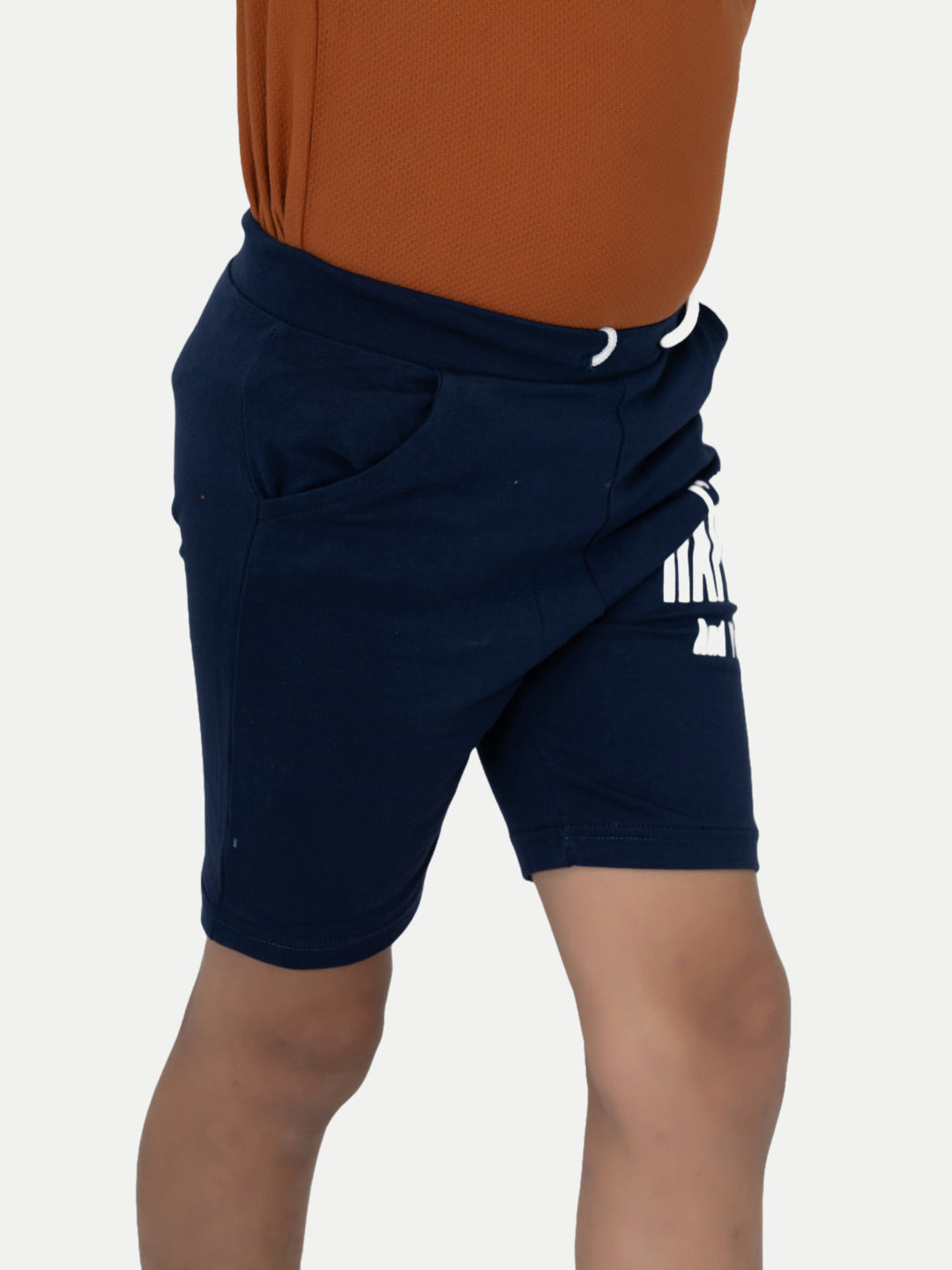 Radprix Boys Dark Blue Printed Shorts