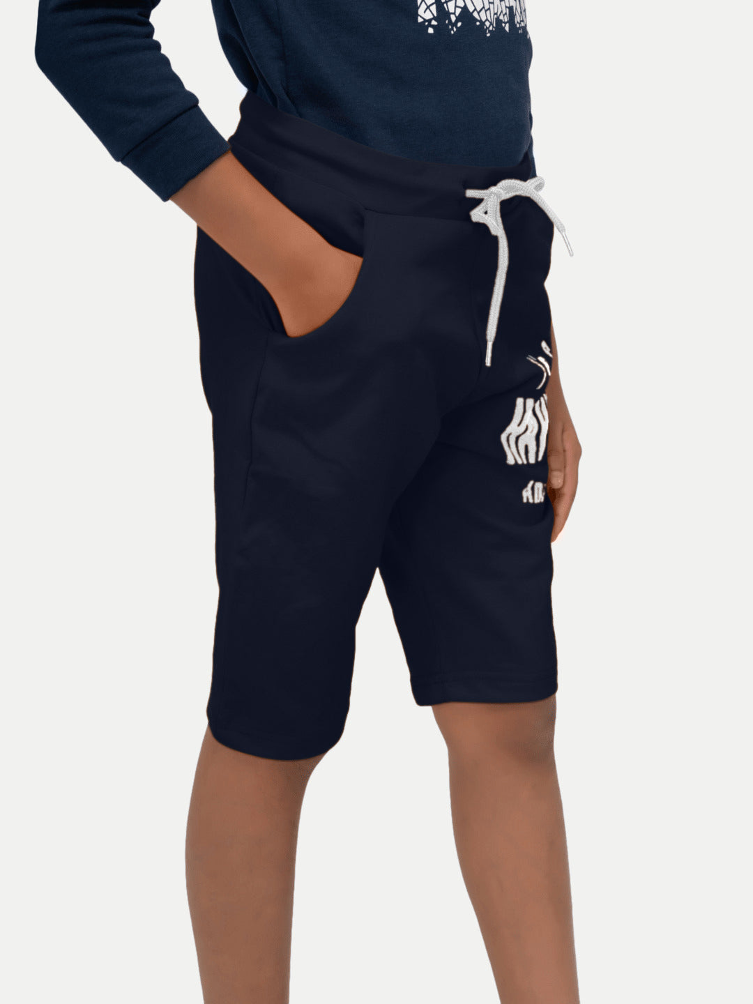 Radprix Boys Navy Printed Shorts