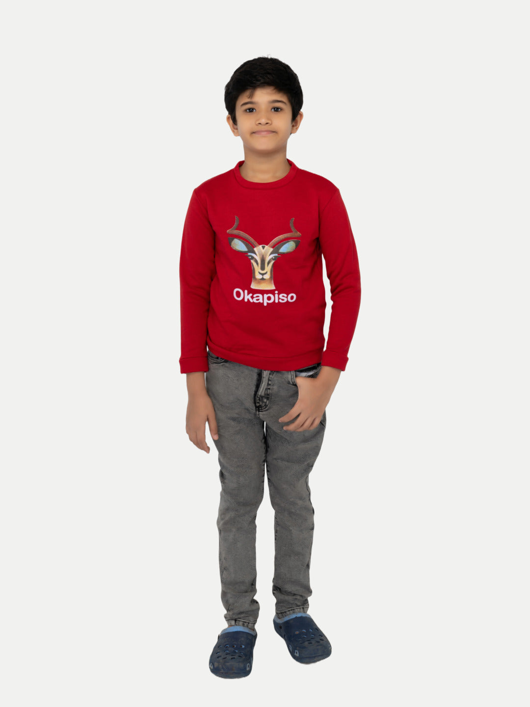 Radprix Boys Red Printed Sweatshirt