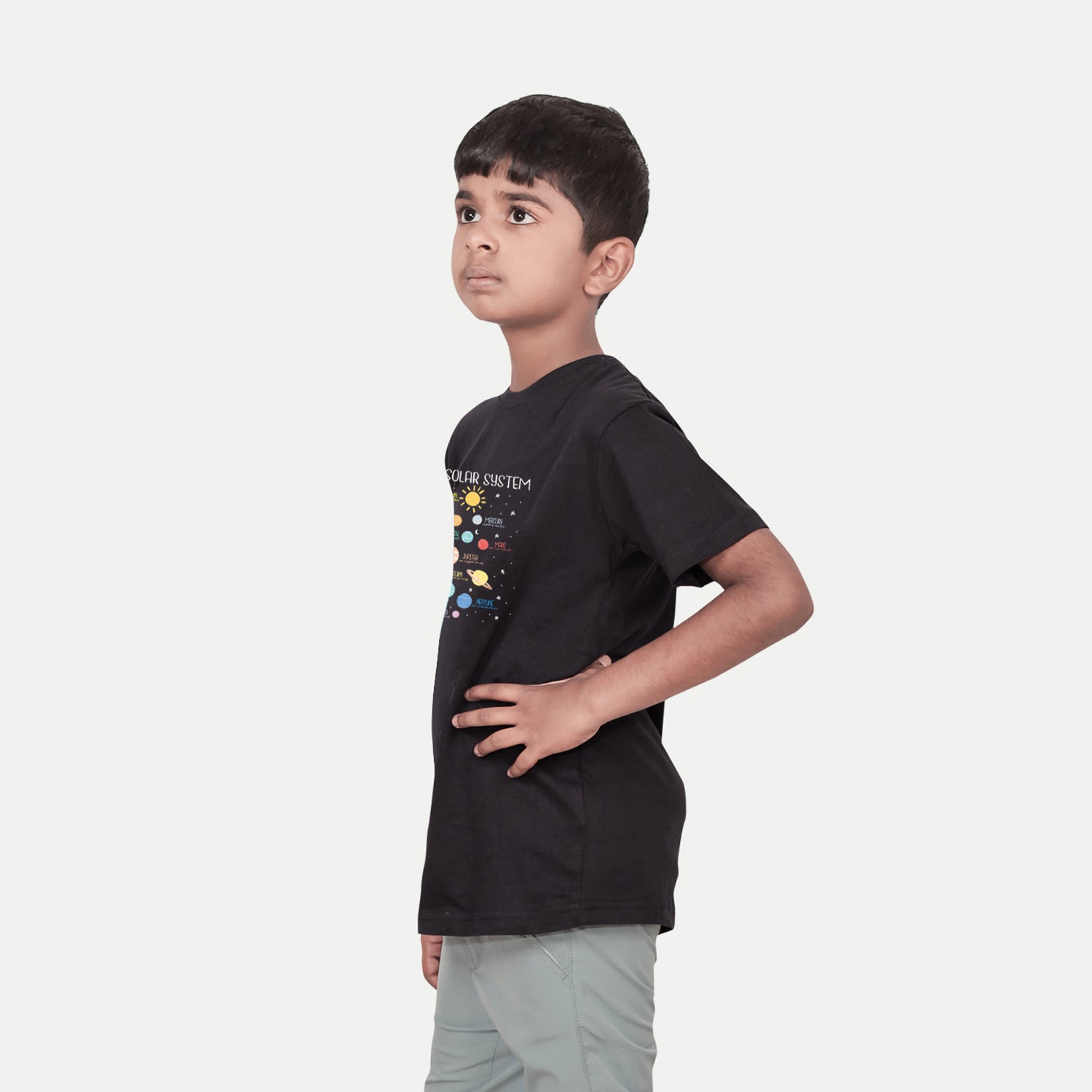 Radprix Teen Boys Black T-shirt With Paris Print