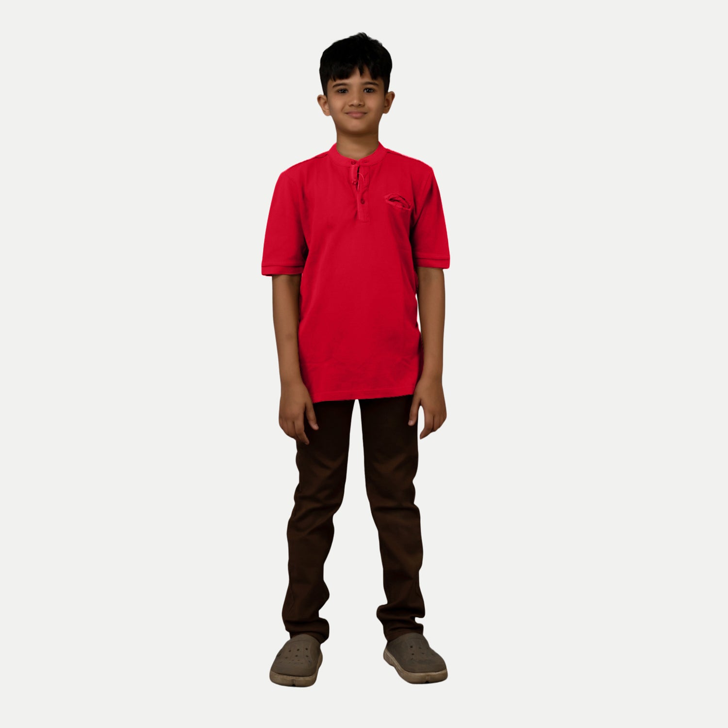 Radprix Boys Garment Rust dye knit Cotton Polo T-shirts