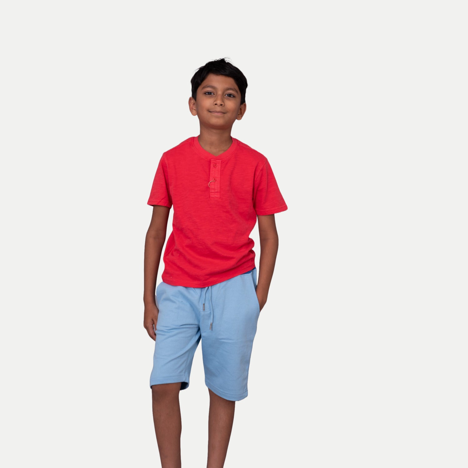 Radprix Boys Garment dye knit Rust Cotton Polo T-shirts