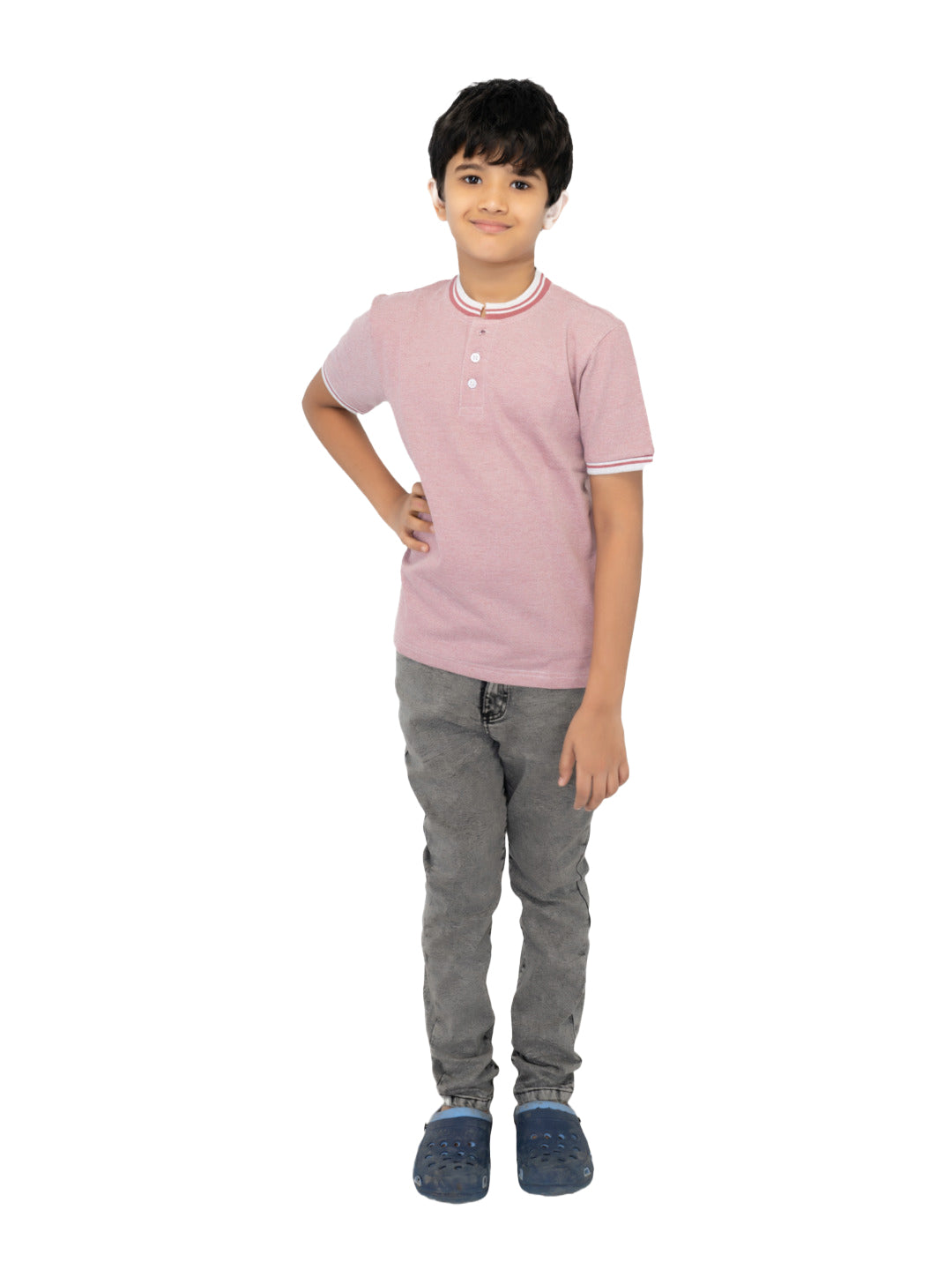 Radprix Teen Boys Onion Red Contrast Melange T-shirt