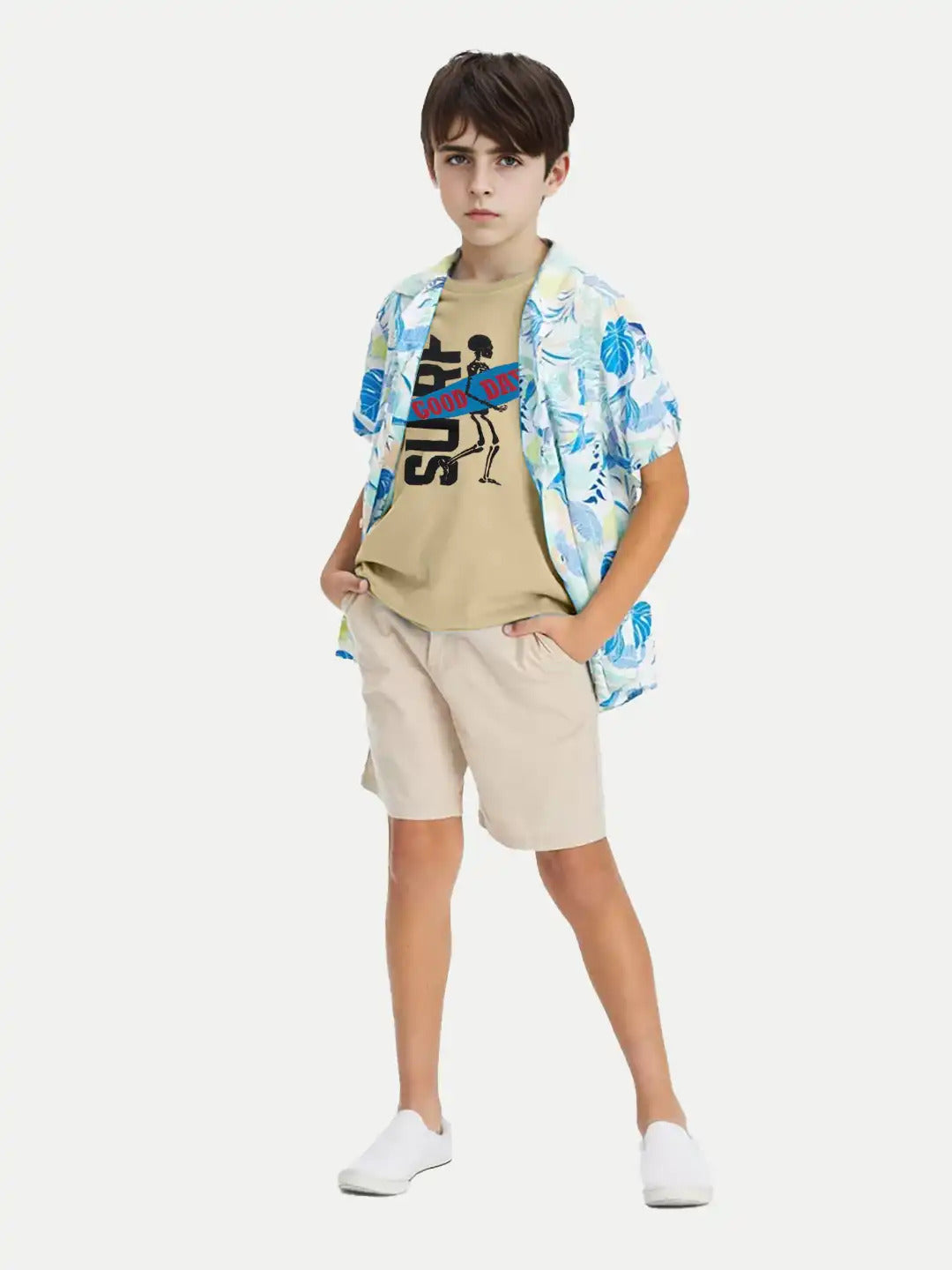 Radprix Teen Boys Beige printed Vest