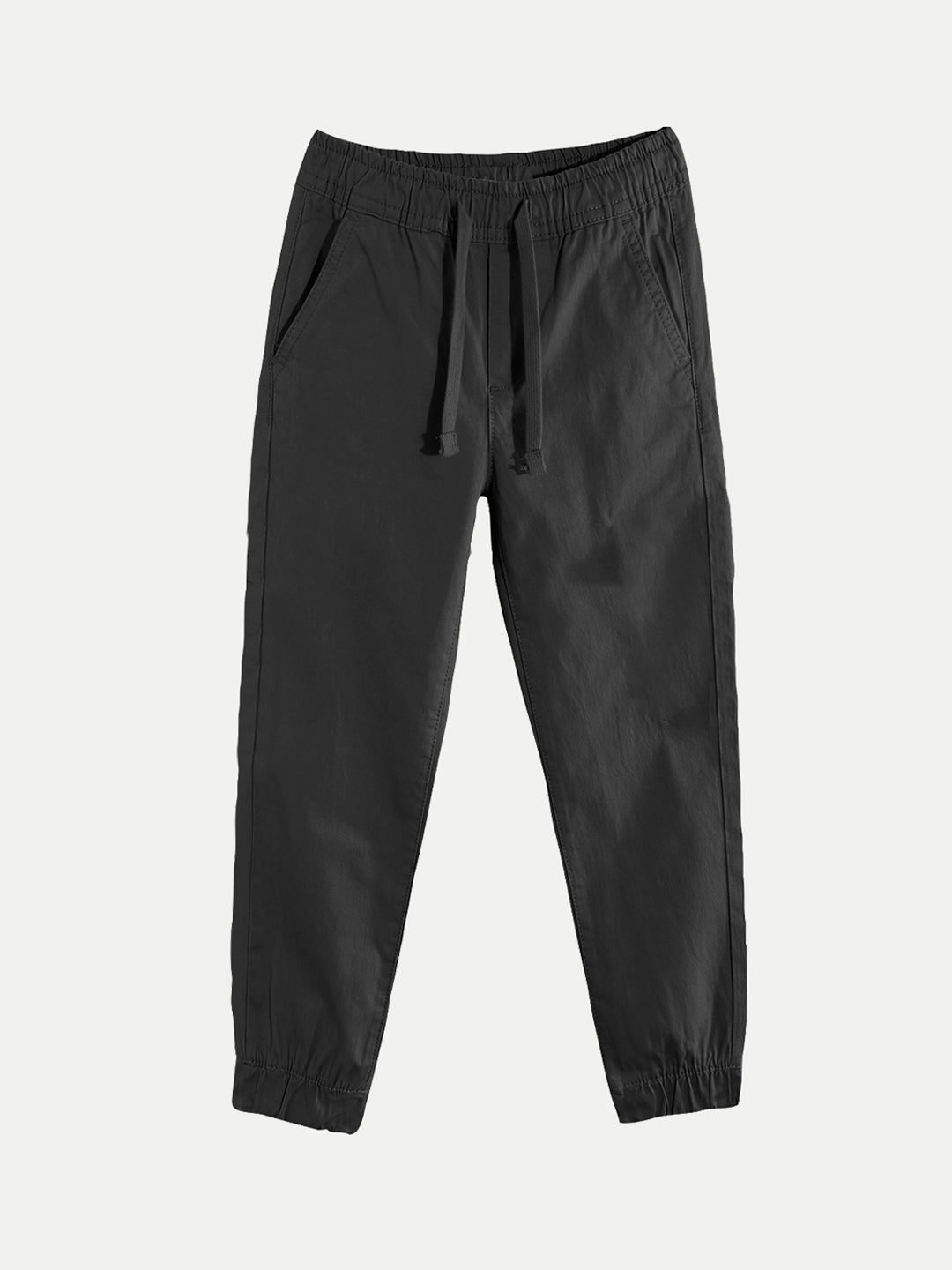 Radprix Teen Boys Black Woven Joggers