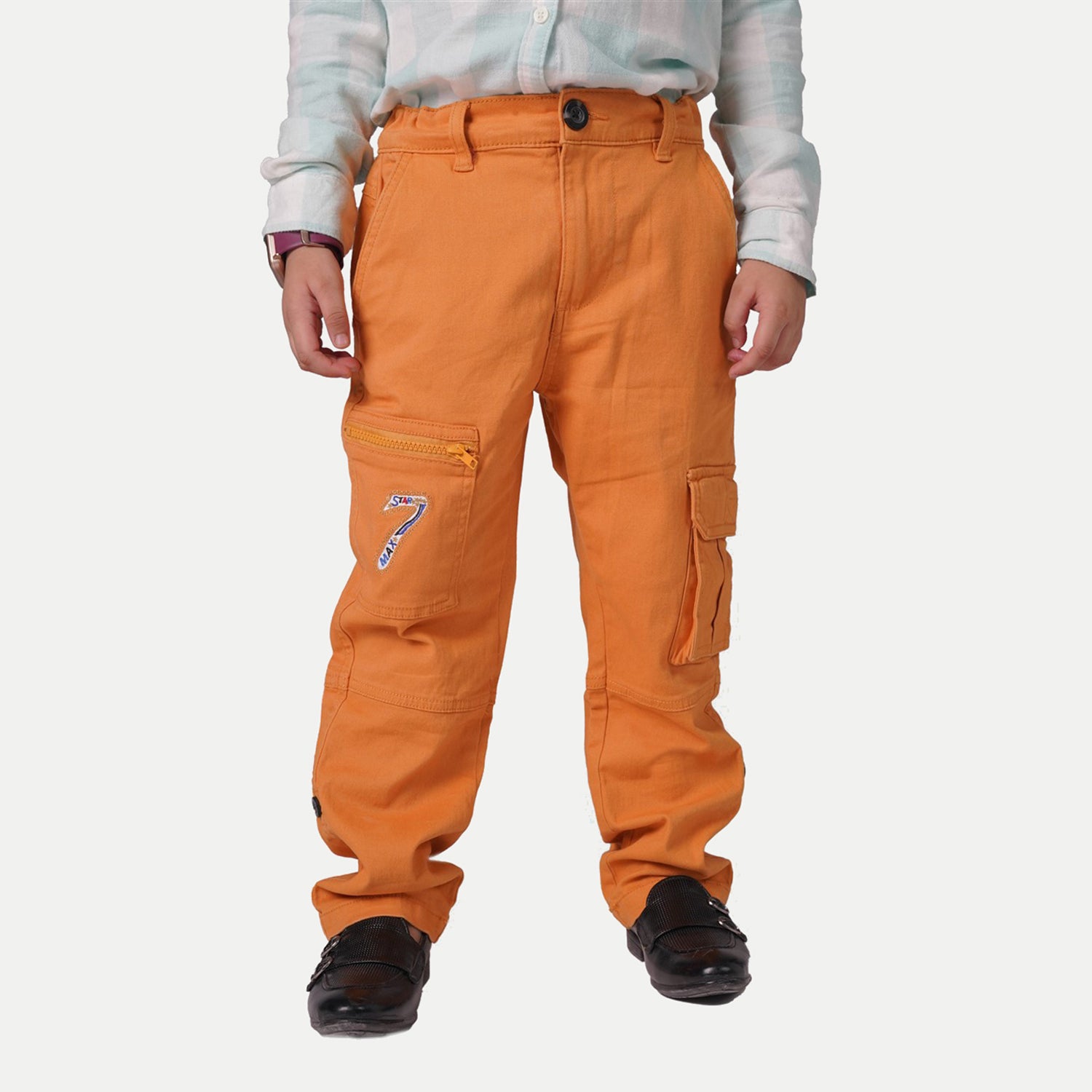 Radprix Teen Boys Orange Cargo Pants