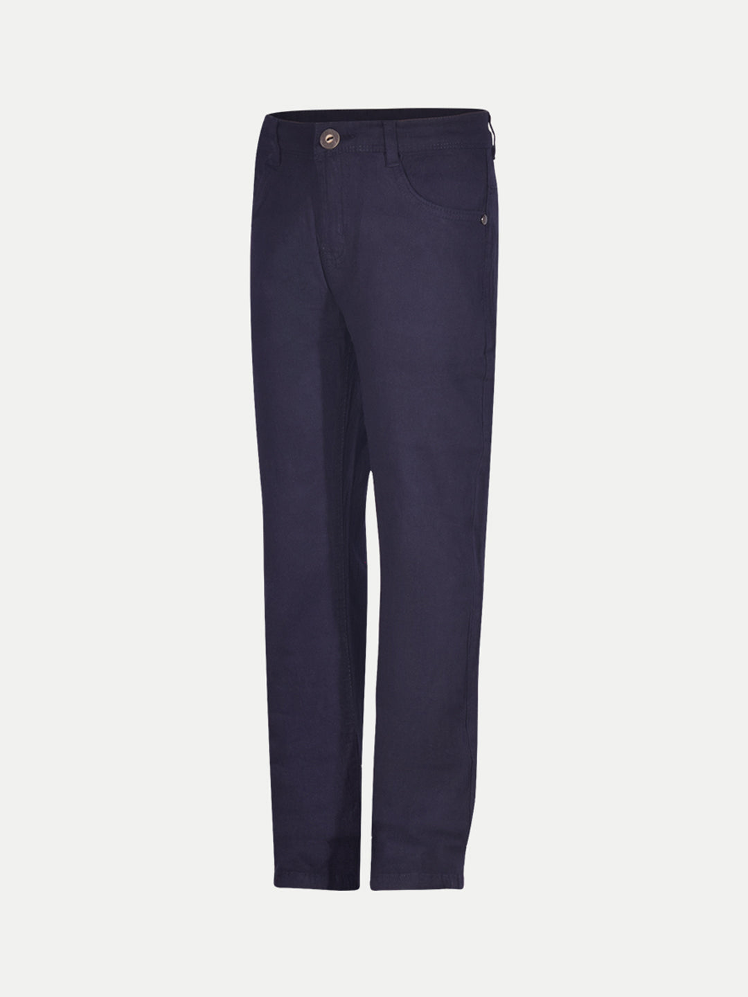 Radprix Teen Boys Navy Blue Regular Fit Twill Trousers