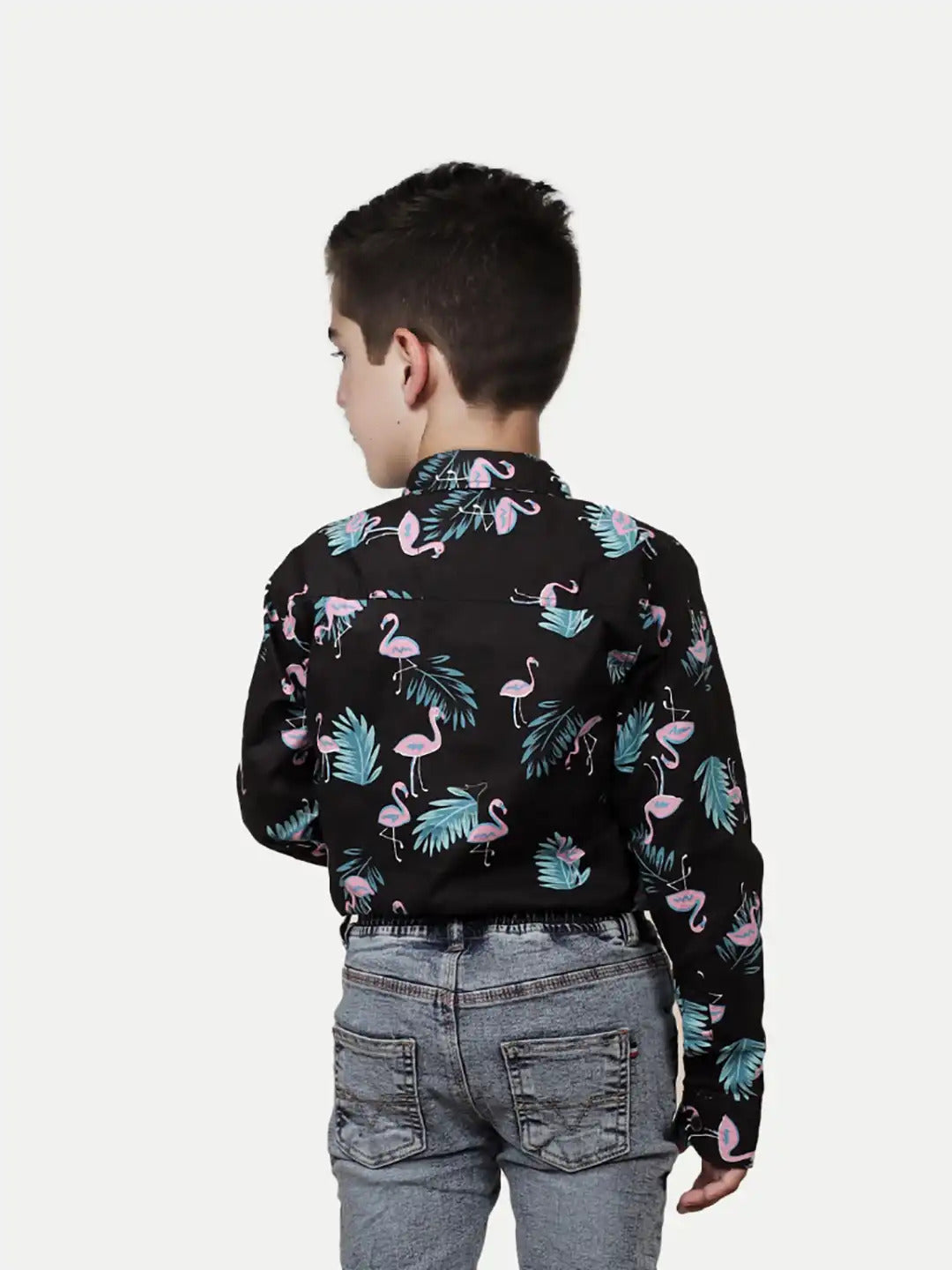 Radprix Teen Boys Black Printed Shirt