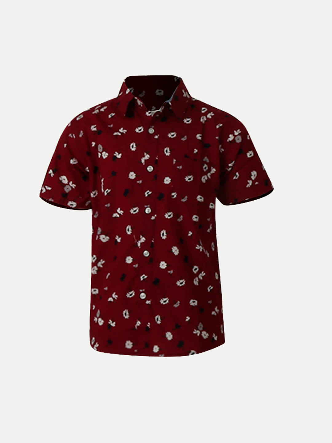 Radprix Teen Boys Floral Red Printed Casual Shirt