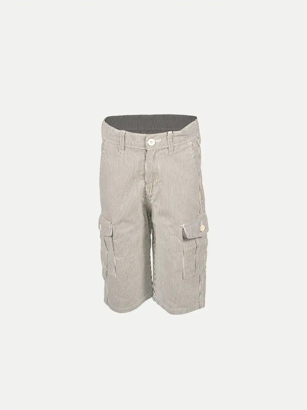 Radprix Teen Boys Stripe Grey Cotton Cargo Shorts