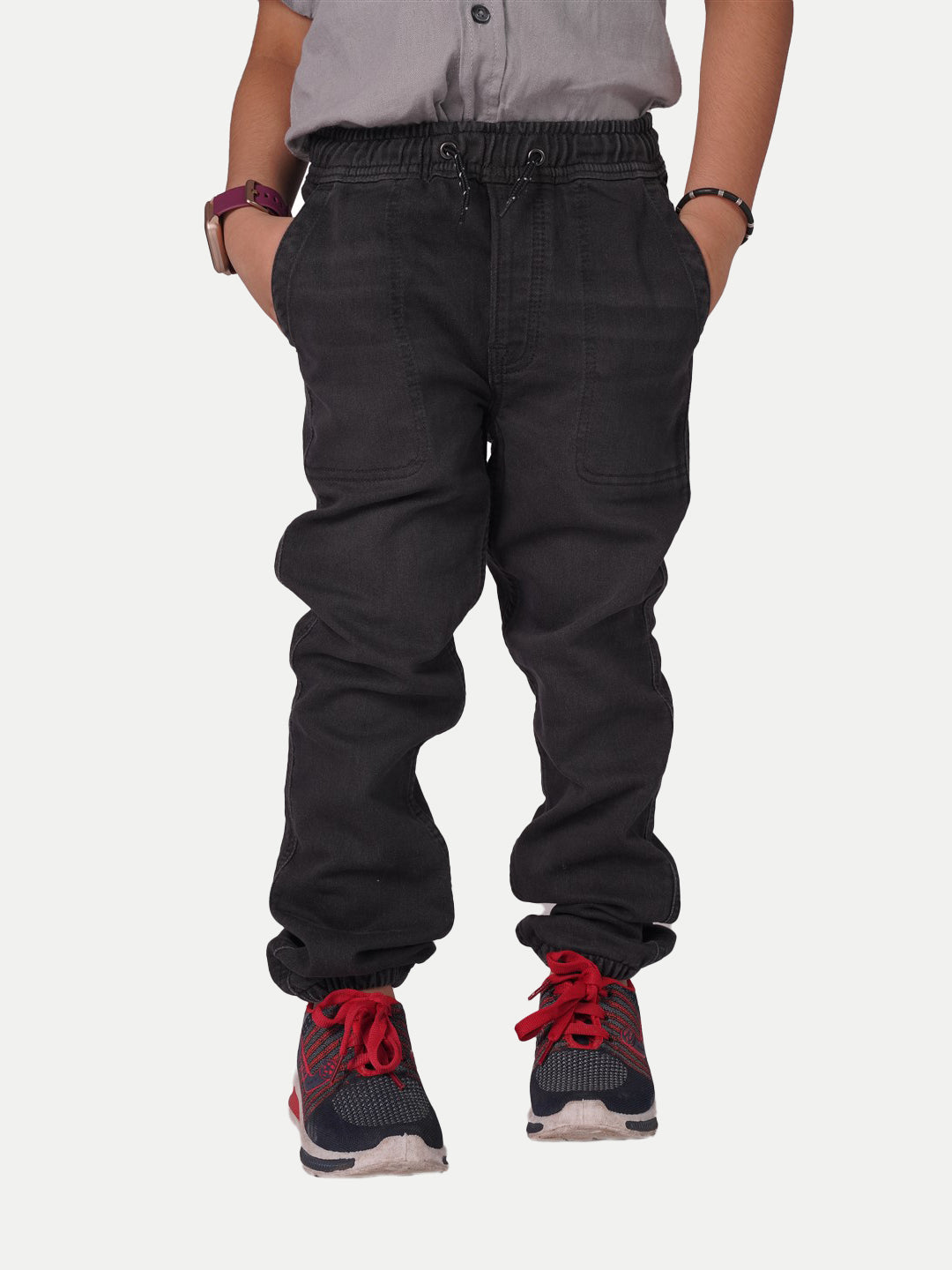 Radprix Teen Boys Black Pull-On Denims