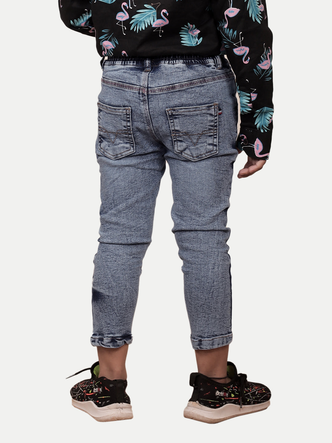 Radprix Teen Boys Acid-Washed Blue Denims