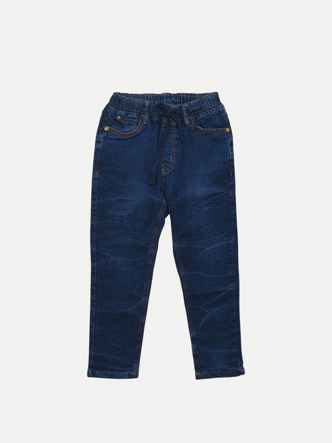 Radprix Teen Boys Acid-Washed Dark Blue Denims