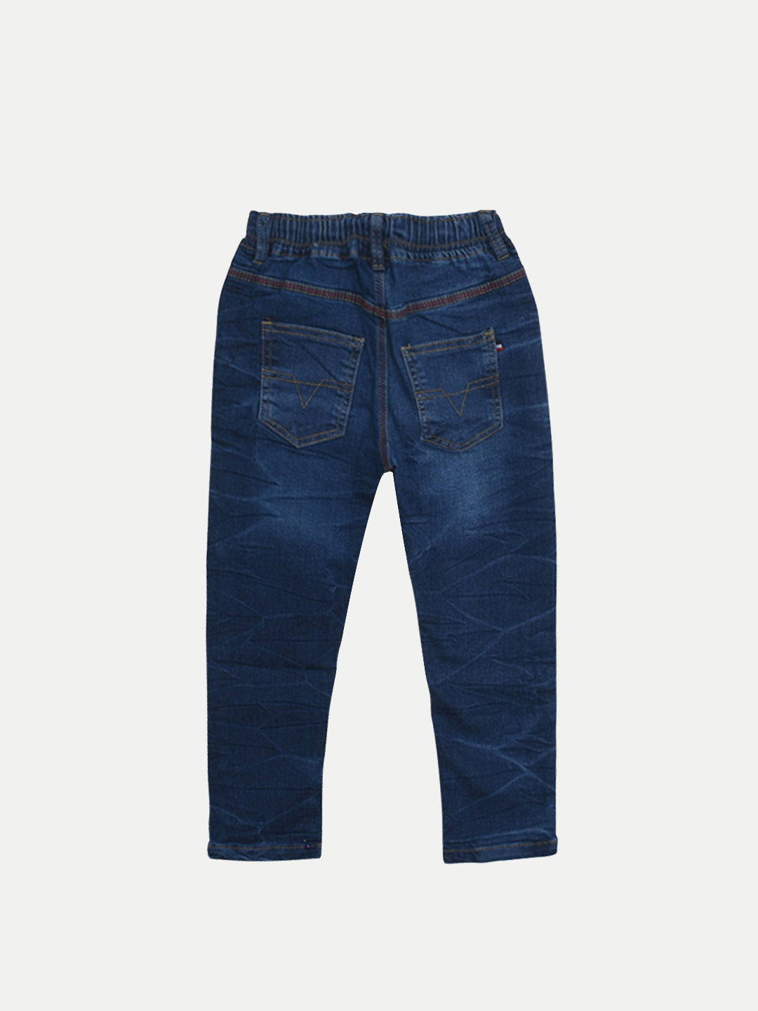 Radprix Teen Boys Acid-Washed Dark Blue Denims