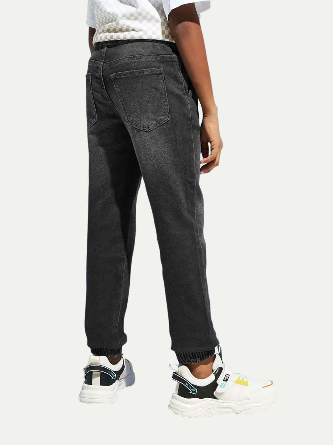 Radprix Teen Boys Charcoal Denim Joggers