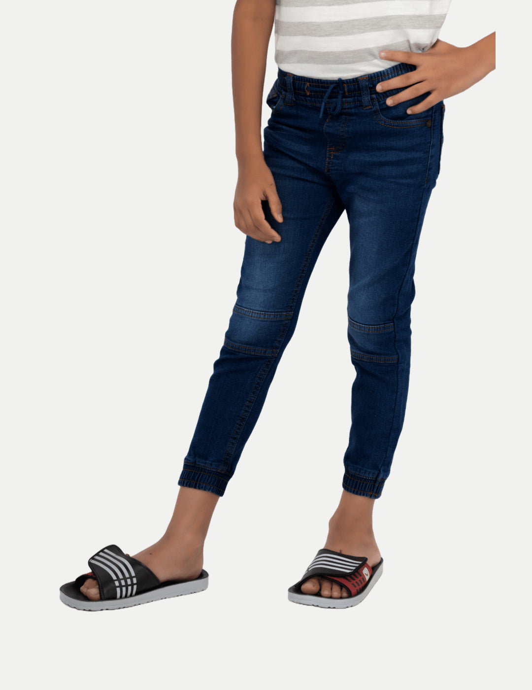 Radprix Teen Boys Mid BlueWashed Denim Joggers