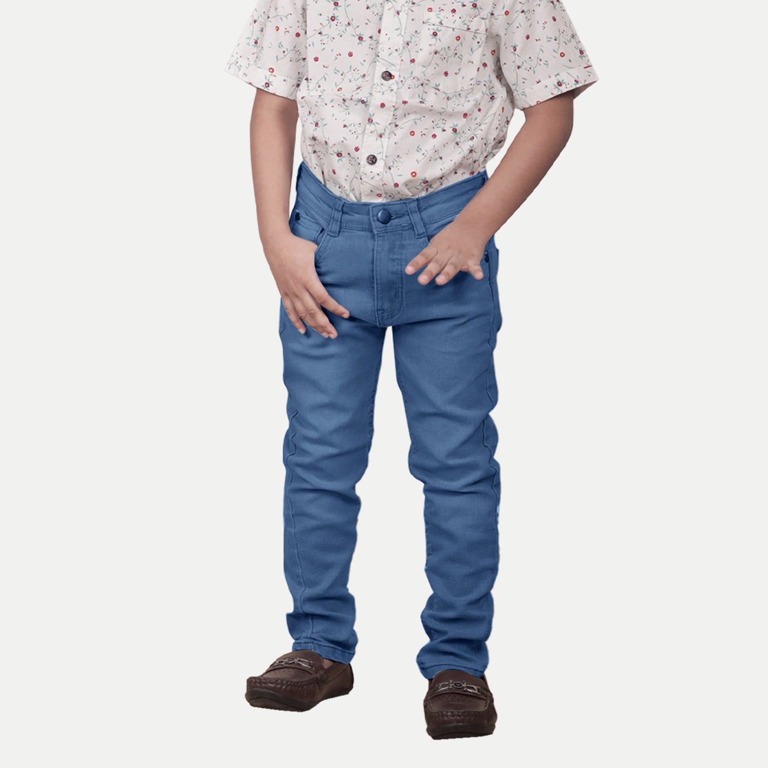 Radprix Boys Regular Fit Mid Blue Denim Pants