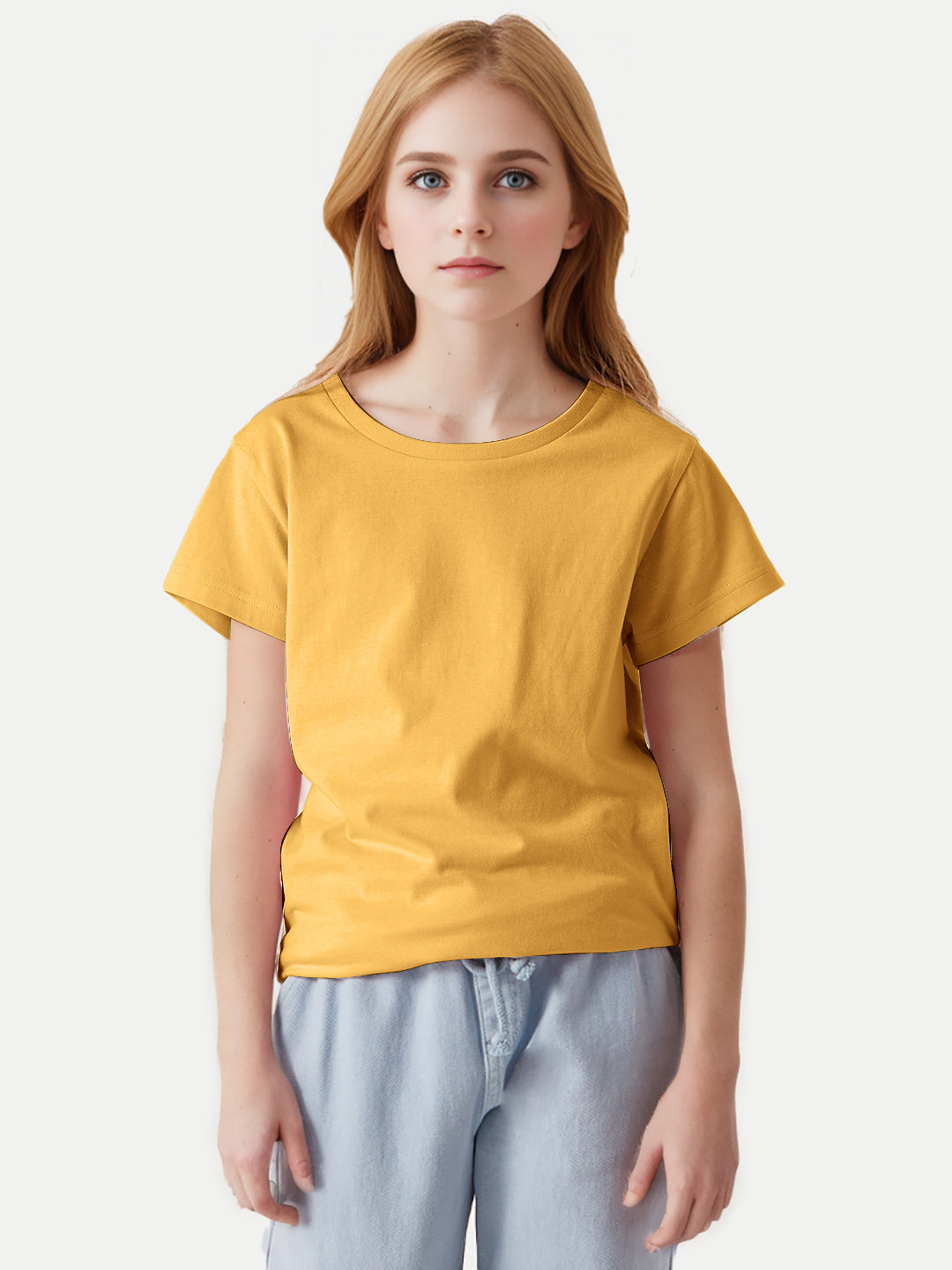 Radprix Girls Mango Round Crew neck T-shirt