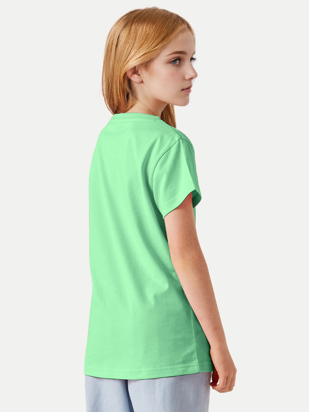 Radprix Girls Mint Round Crew neck T-shirt