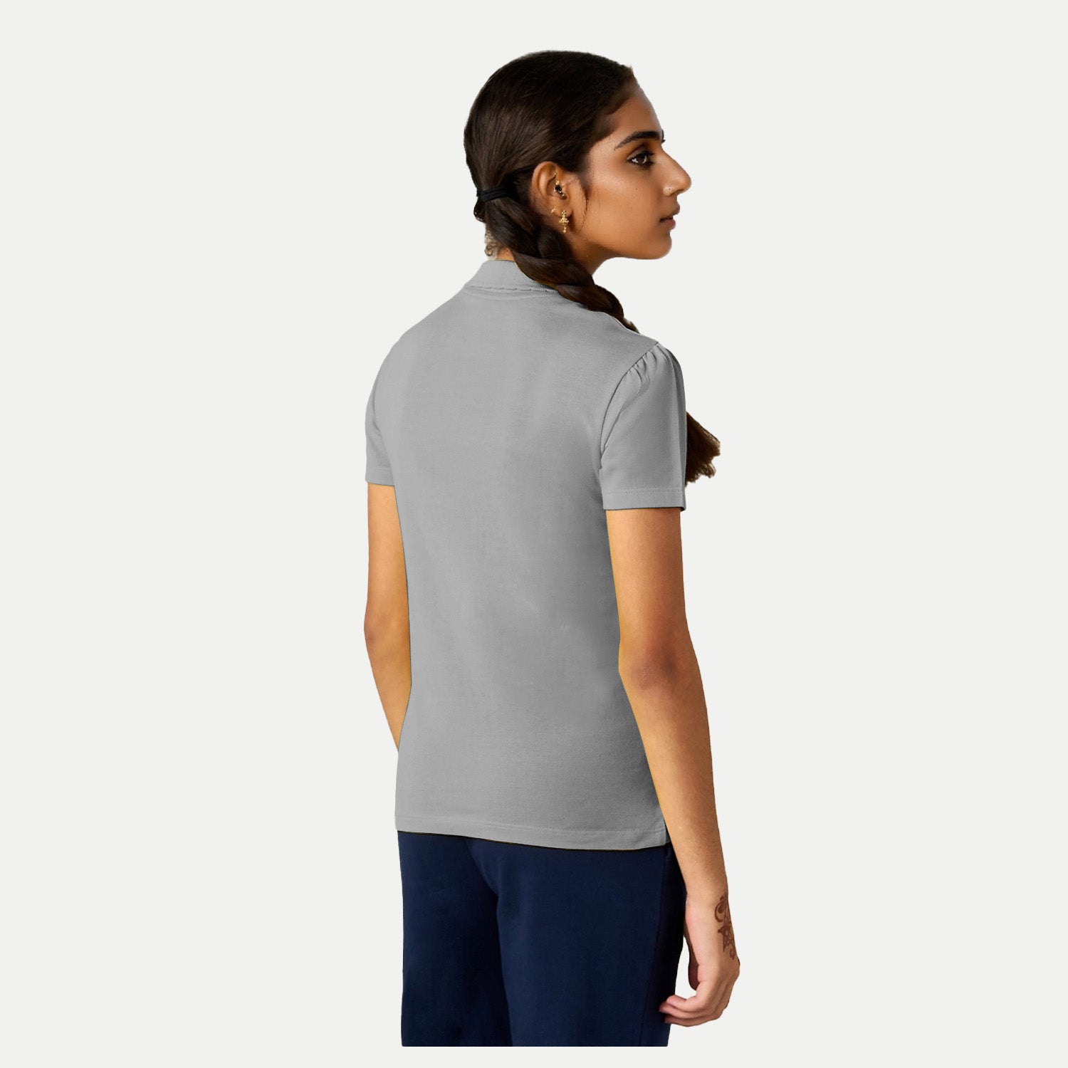 Radprix Teen Girls Grey Polo T-shirt